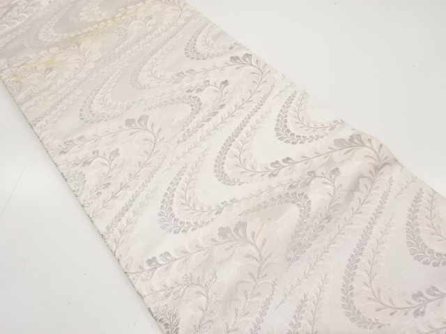 JAPANESE KIMONO / ANTIQUE OBI FOR DANCE / WOVEN DOKKOFUJI PATTERN